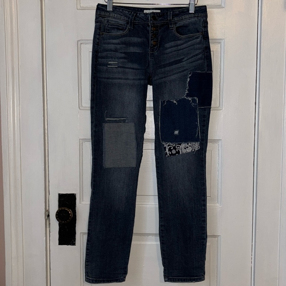 BLACK DAISY JAMIE RELAXED SKINNY PATCHWORK JEANS
